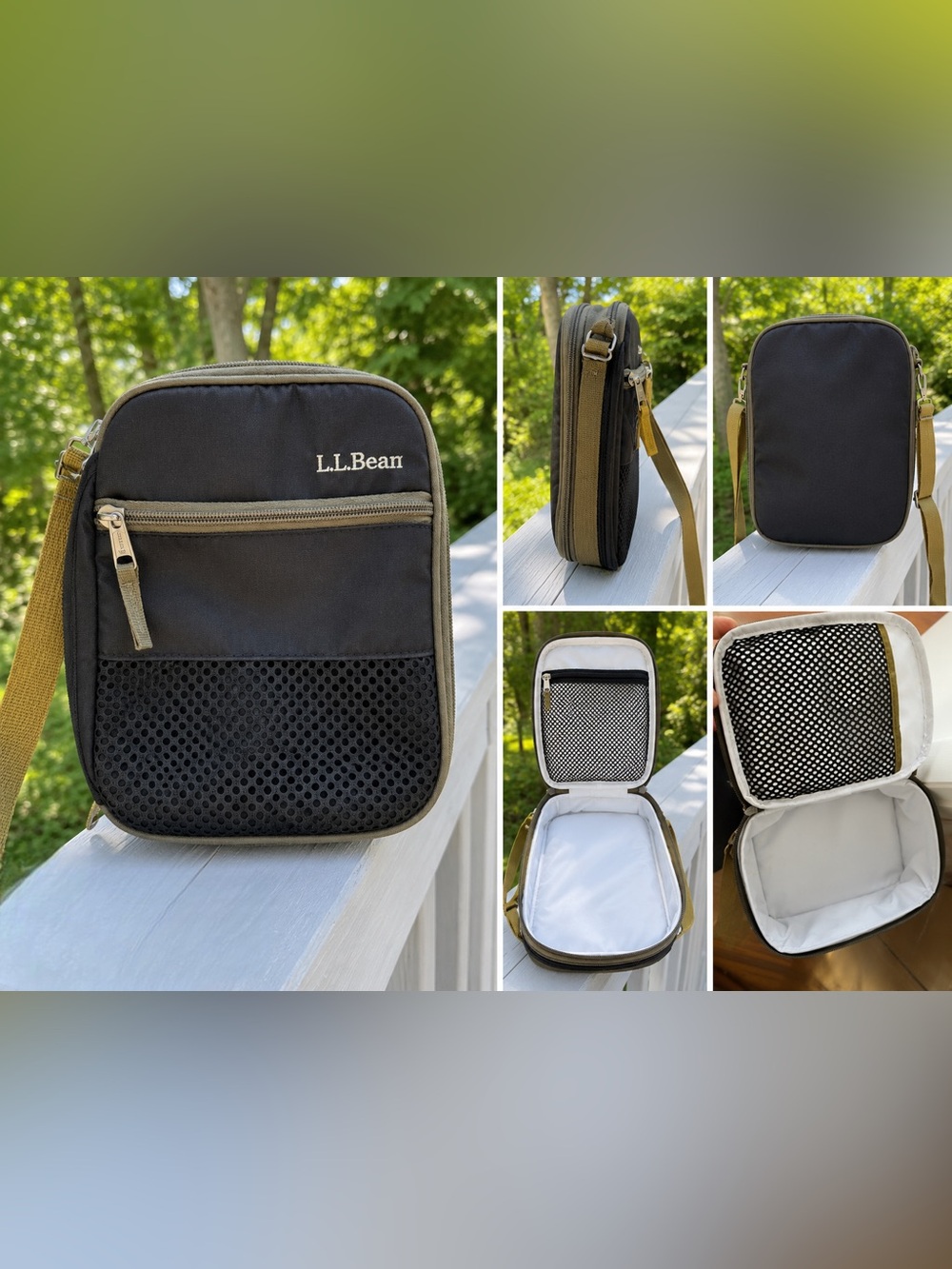 L.L. Bean Black and Tan Toiletry Organizer